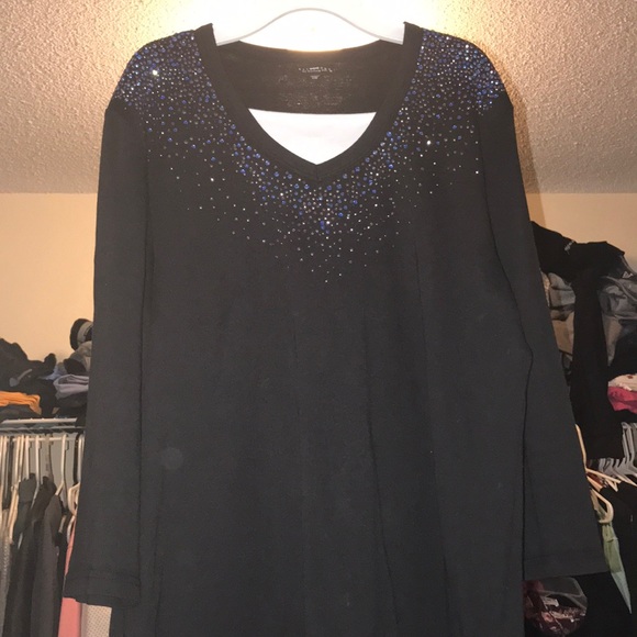 Sparkle black long sleeve tshirt - Picture 1 of 3